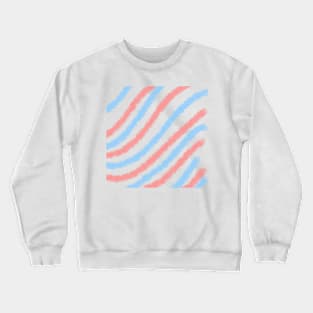 Red blue spiral watercolor lines Crewneck Sweatshirt